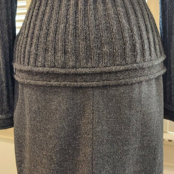 Vintage Peruvian Connection Charcoal Gray Wool/Alpaca Skirt & Sweater Set Size S - Picture 14 of 14